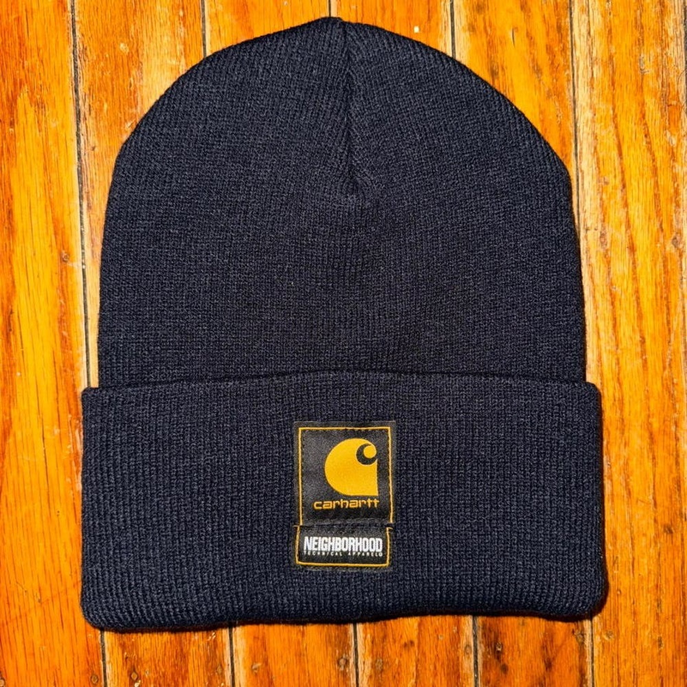 Carhartt WIP X Neighborhood Black Beanie Collab One Size Thick